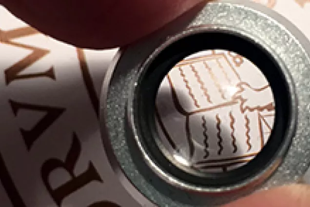 magnifier on Lund University logotype